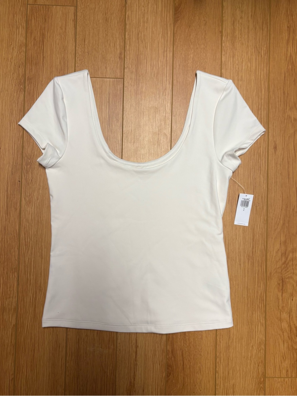 Old Navy Women's Scoop Neck Short Sleeve Top - White